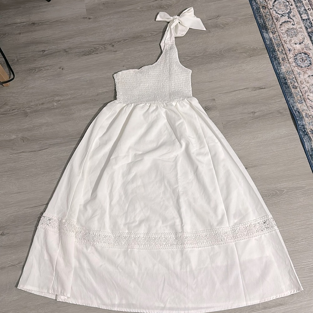 SHEIN one shoulder tie summer dress